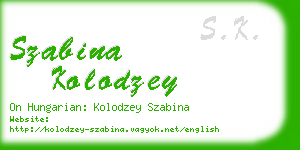 szabina kolodzey business card